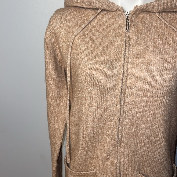 Pol ladies long zipper hooded cardigan. Small. - Picture 5 of 15